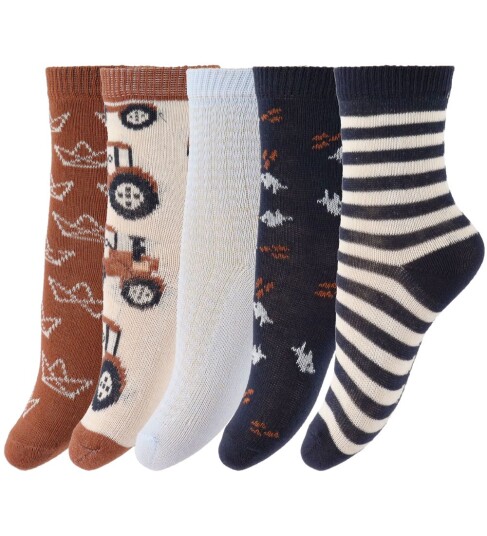 Minymo Socks 5-pack skilpaddeskall Minymo Socks 5-pack skilpaddeskall