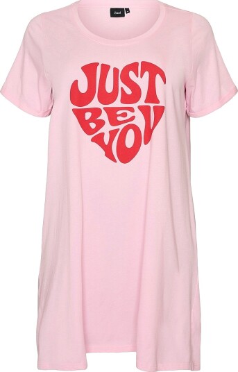 Zizzi Nattkjole mAlly S/S Abk Dress Rosa