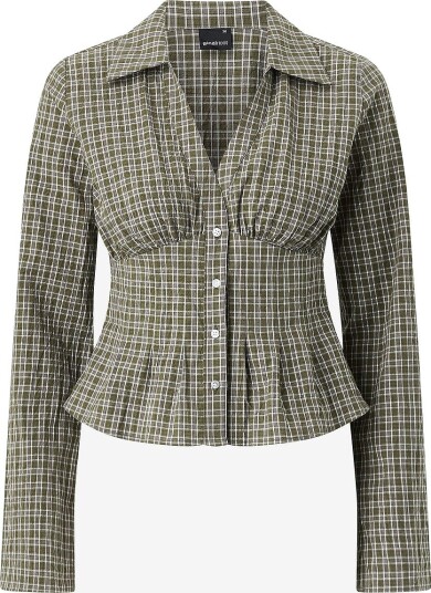 Gina Tricot Skjorte Shaped shirt Grønn