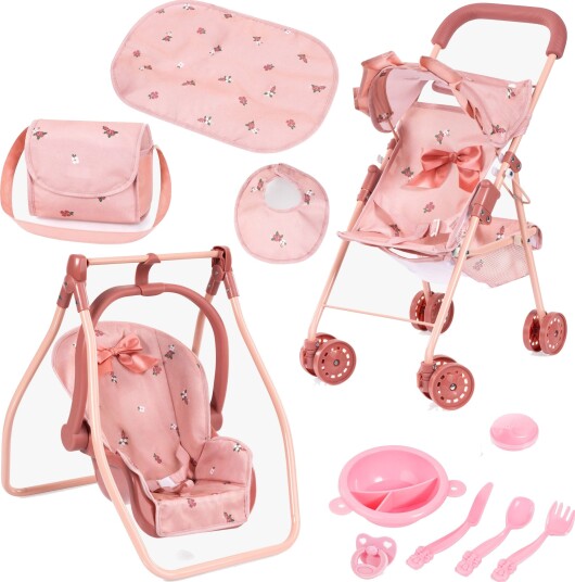 Bayer Design Dukkevogn Buggy Set, Rosa