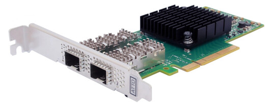 ATTO FastFrame N422 Dual 25GbE PCIe 3.0 Low Profile 2x LC SFP28