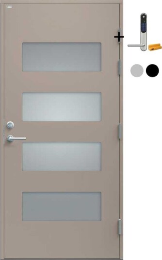 Ytterdør Diplomat Alma Klart Glass med Yale Doorman Classic Home