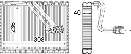 MAHLE AE 128 000P Fordamper, klimaanlegg