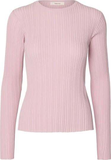 Selected Slwtoledo Ls Knit Structure O Neck Pink XS Selected Slwtoledo Ls Knit Structure O Neck Pink XS