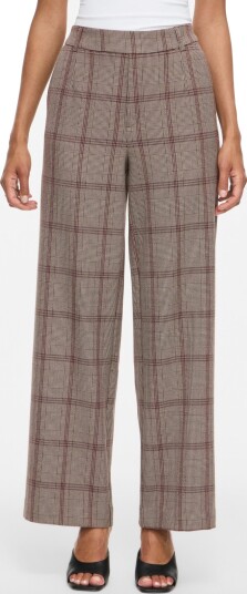 Vila Vivarone Pattern Hw Wide Pant Noos Beige 40