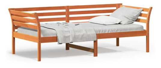 vidaXL Dagseng voksbrun 100x200 cm heltre furu 8721012429970