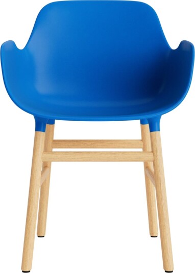 Normann Copenhagen Form Spisestuestol med Armlener Blå/eik
