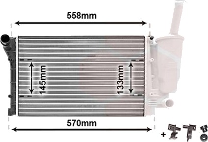 VAN WEZEL 17002368 Radiator motorkjøling VAN WEZEL 17002368 Radiator motorkjøling