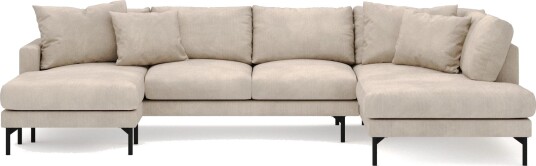 Menard 4 seters Høyrevendt Stor U formet Dyp Sofa med Divan og Sjeselong i Manchester Greige Menard 4 seters Høyrevendt Stor U formet Dyp Sofa med Divan og Sjeselong i Manchester Greige