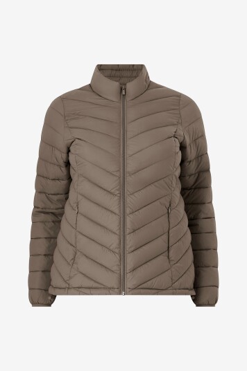 Zizzi   Jakke caSally L/S Spring Jacket   Brun
