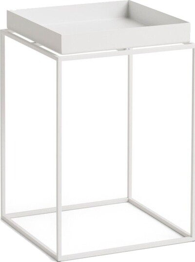 Tray Kaffebord Høy Hvit/Stål