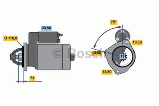 Starter BOSCH 0 986 017 980