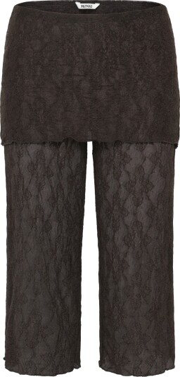 Monki Lace Capri Pants Brown S