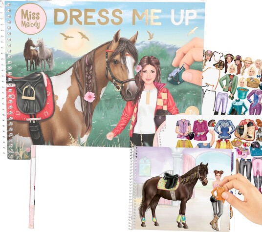 Miss Melody Dress Me Up Klistremerkebok Stor Miss Melody Dress Me Up Klistremerkebok Stor