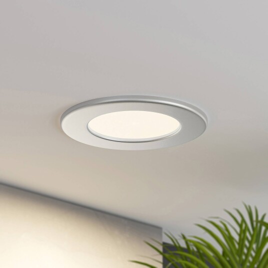Prios LED innbyggingslampe Cadance sølv 12 cm sett med 10 stk CCT