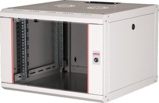 Roline 26.21.0001 Veggmonterbar Hylle 7U Nøkkellås Rack Skinner 18 Kg Grå