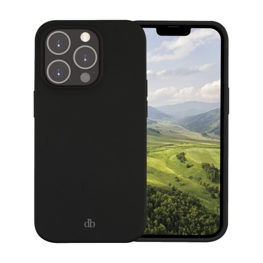 Dbramante1928 Greenland Resirkulert Mobildeksel til iPhone 14 Pro Max Nattsvart
