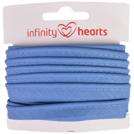 Infinity Hearts Bisebånd Bomull 11mm 10 Jeansblå 5m