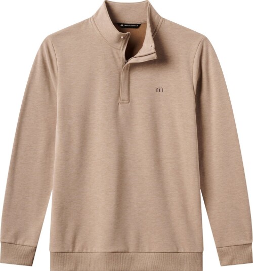 Travis Mathew Cloud Quarter Zip 2.0 Golfgenser herre Heather Portabella B XXX Large