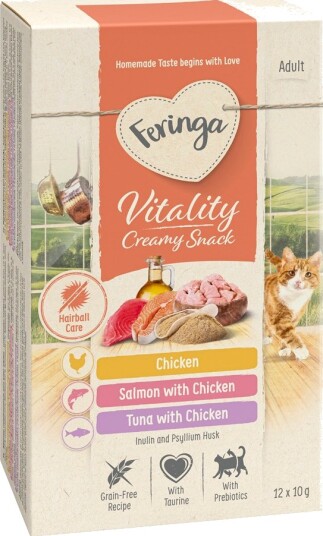 Feringa Vitality Creamy Snacks Blandet 3 smaker 12 x 10 g