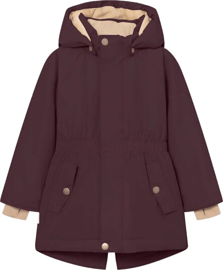MINI A TURE Matvikania Fleece Lined Winter Jacket. Grs FUDGE AUBERGINE 158