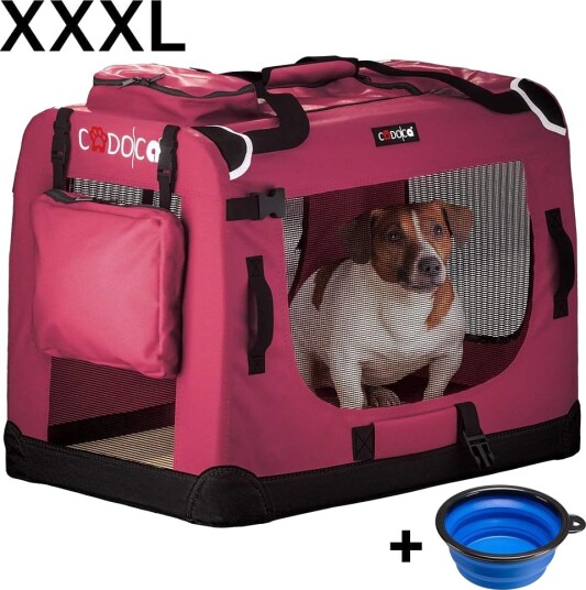 B2X Hundetransportstoff Mørkerød Xxxl Sammenleggbar Og Pustende