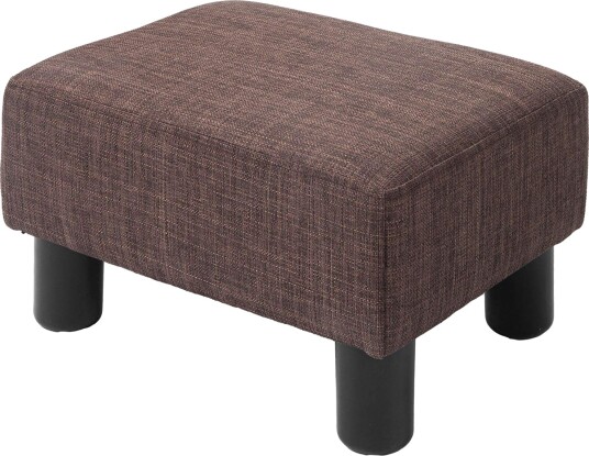 Rektangulær Linné fotskammel Brun 40x30x24 cm