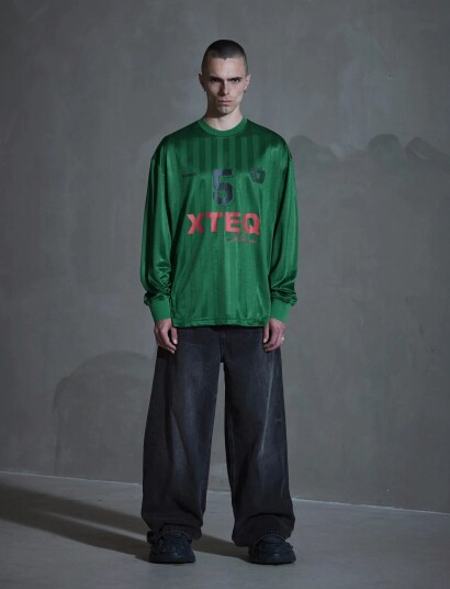 HAN Kjøbenhavn Printed Football Long Sleeve Green XL