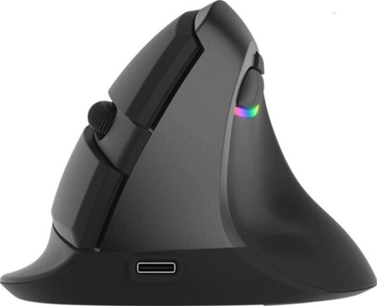 Delux M618mini Høyre Hendt Vertikalt Design Optisk Rf Trådløs + Bluetooth 4000 Dpi Sort Delux M618mini Høyre Hendt Vertikalt Design Optisk Rf Trådløs + Bluetooth 4000 Dpi Sort