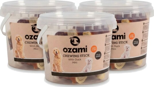 Ozami tyggesticks 6 cm bøtte 300 g