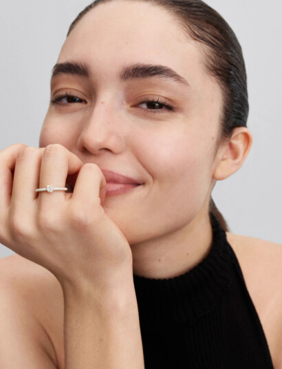 Pandora Heart 14K Gold-Plated Ring With Clear Cubic Zirconia And Shimmering White Enamel - White - 50 Pandora Heart 14K Gold-Plated Ring With Clear Cubic Zirconia And Shimmering White Enamel - White - 50