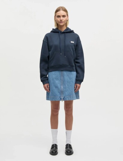 Mads Nørgaard Standard Jodie Hood Sweatshirt Navy S Mads Nørgaard Standard Jodie Hood Sweatshirt Navy S