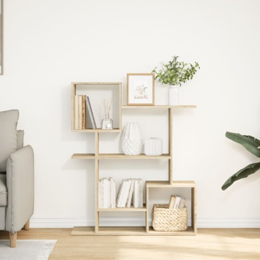 Romdeler bokhylle sonoma eik 92x29x112 cm konstruert tre Romdeler bokhylle sonoma eik 92x29x112 cm konstruert tre