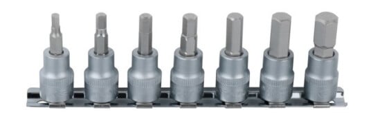 Ks Tools 911.1544 Støpselsett 1/4" 7 Hoder Kromvanadiumstål Håndverktøy