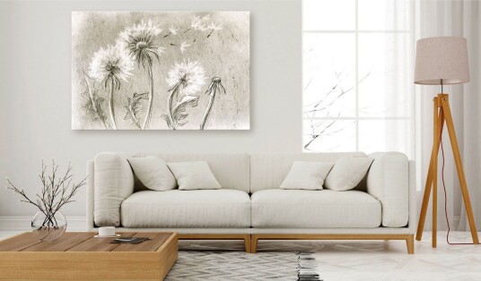 Tavle Dandelions Pencil Artwork 120X80 Artgeist sp. z o. o.