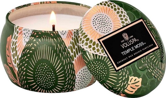 Voluspa Temple Moss Mini Tin Candle 25H
