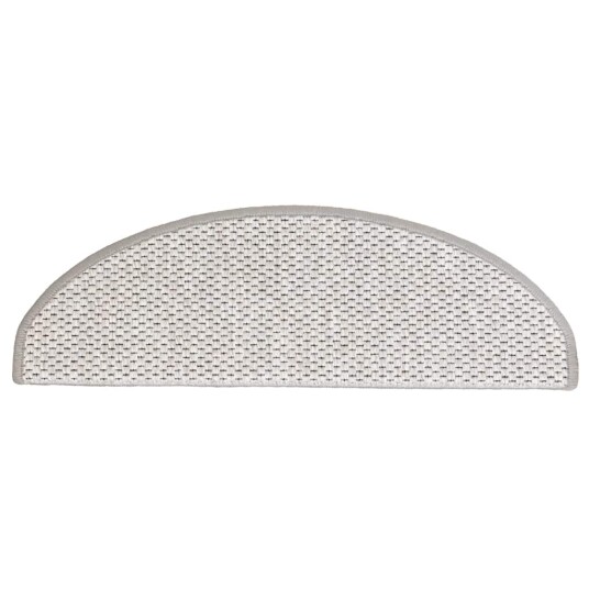 Selvklebende trappematter sisal 30 stk 65x21x4 cm platina 8721288459893