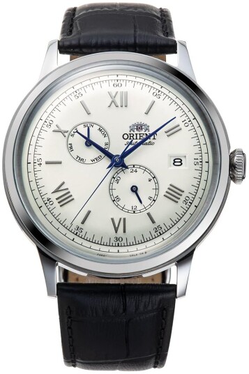 Orient Herreklokke RA AK0701S30B Bambino Sølvfarget/Lær Ø40.5 mm