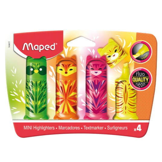 Maped Highlighter Mini Cute Pocket 4-pakning