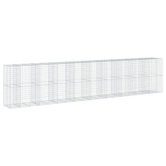 Gabionkurv med deksel 950x100x200 cm galvanisert jern Gabionkurv med deksel 950x100x200 cm galvanisert jern