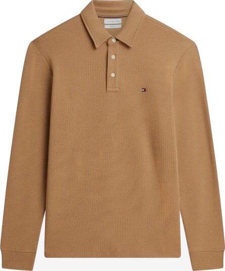 Tommy Hilfiger Ls Waffle Reg Polo SAFARI CANVAS XXL