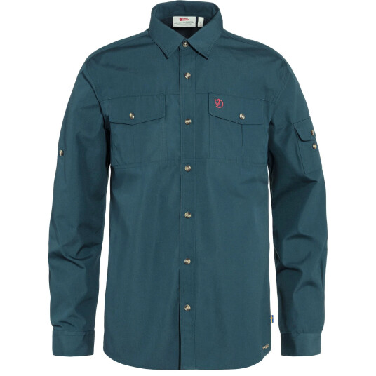Fj�llr�ven Singi Trekking Shirt Ls Ms Mountain Blue L