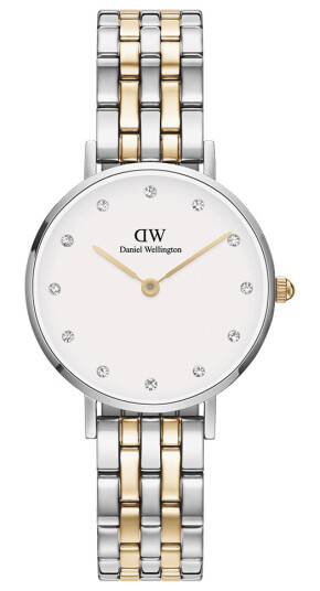 Daniel Wellington DW Klokke Petite Lumine 5-link two-tone 28mm Sølv Daniel Wellington DW Klokke Petite Lumine 5-link two-tone 28mm Sølv
