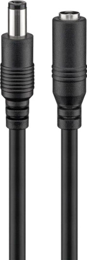 Pro 2,1 mm DC Forlengelseskabel 3 m Svart