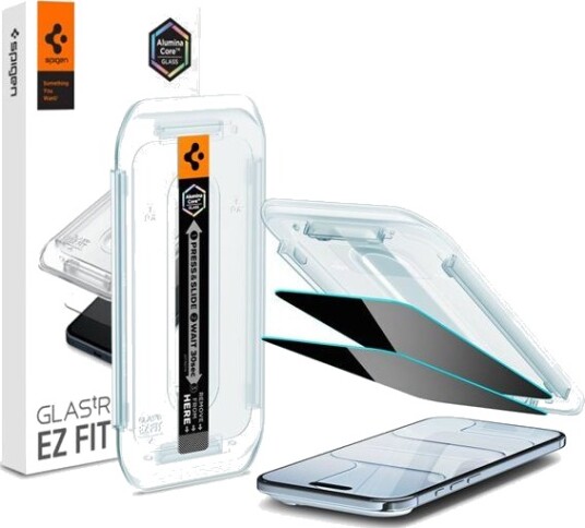 Spigen tR EZ Fit Privacy Skjermbeskytter for iPhone Air - 2 Pakke