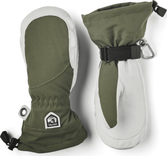 Hestra Women's Heli Ski Female Mitt 6, Olive/Offwhite
