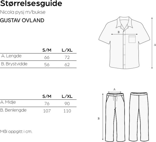 Gustav Ovland Nicola pysj m/bukse L/XL Grønn / Salvie Gustav Ovland Nicola pysj m/bukse L/XL Grønn / Salvie