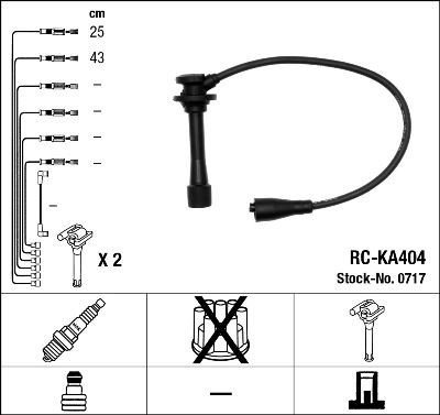 NGK 0717 Tennplugg kabelsett