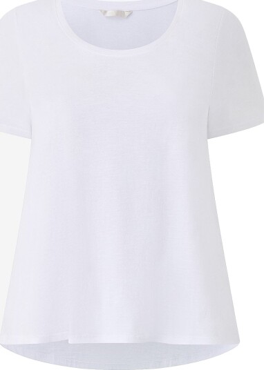 Ellos Plus collection Kortermet topp i slub bomull Hvit