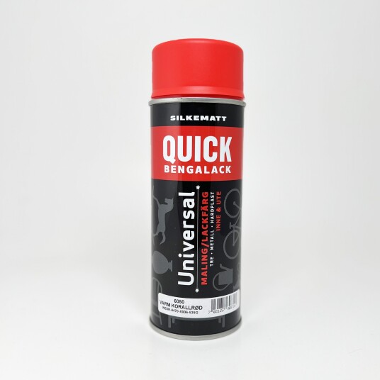Quick Bengalack Silkematt Spray Varm Korallrød 6050